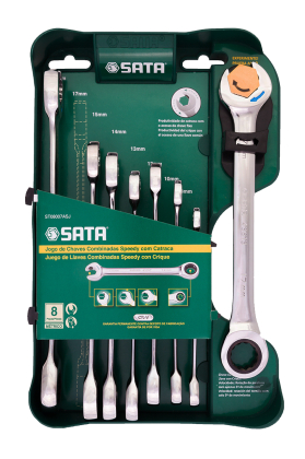 JOGO DE CHAVE COMBINADA SPEEDY (SISTEMA DE APERTO R�PIDO), 8 a 19mm, 8 PCS, SATA