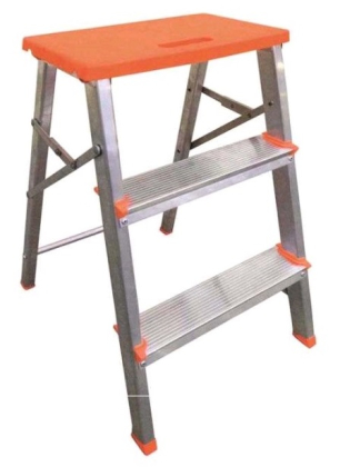 ESCADA EM ALUMINIO, BANQUETA, 3 DEGRAUS, 61cm - BOTAFOGO