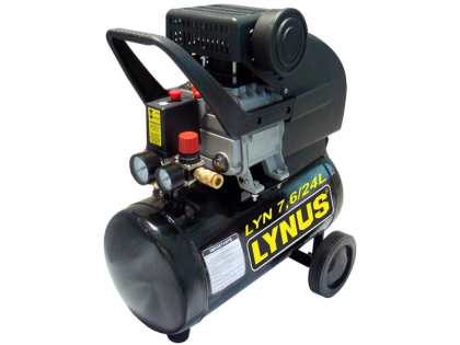 COMPRESSOR DE AR LYN, 7.6pcm, 24lts, 220V, LYNUS