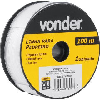LINHA DE PEDREIRO TRANSPARENTE 0,80 x 100m
